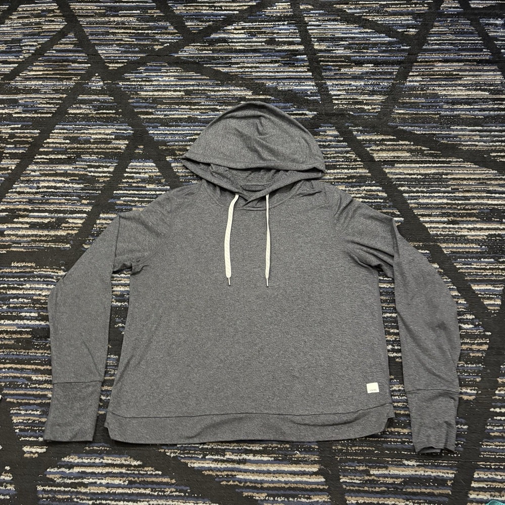 Vuori Halo Essential Hoodie Women's Charcoal Gray Medium Lightweight Pullover